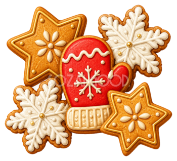 クリスマスクッキー詰め合わせのイラスト｜無料素材95592