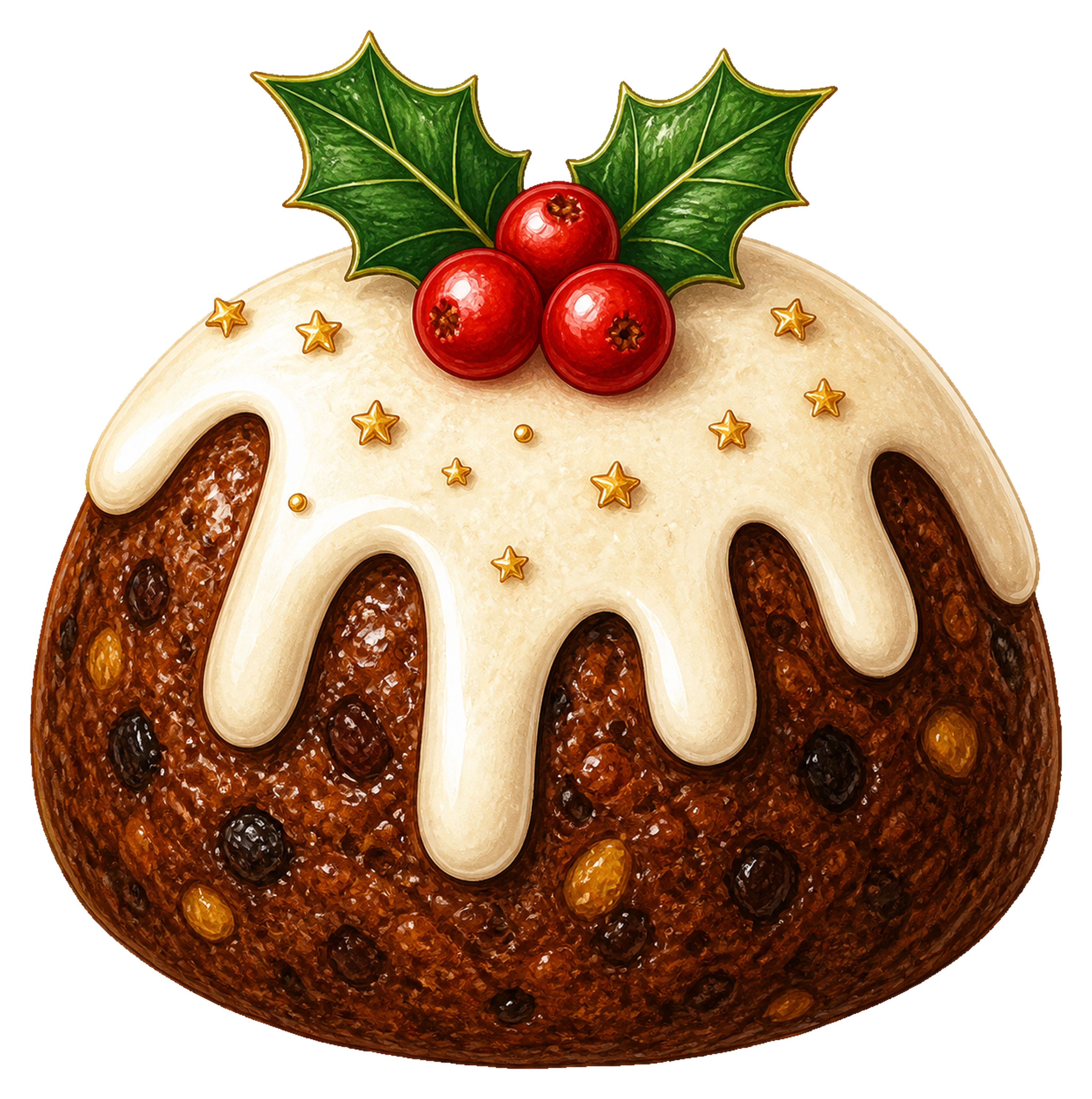 クリスマスプディングのかわいいイラスト｜無料素材95602に写真・文字を入れる