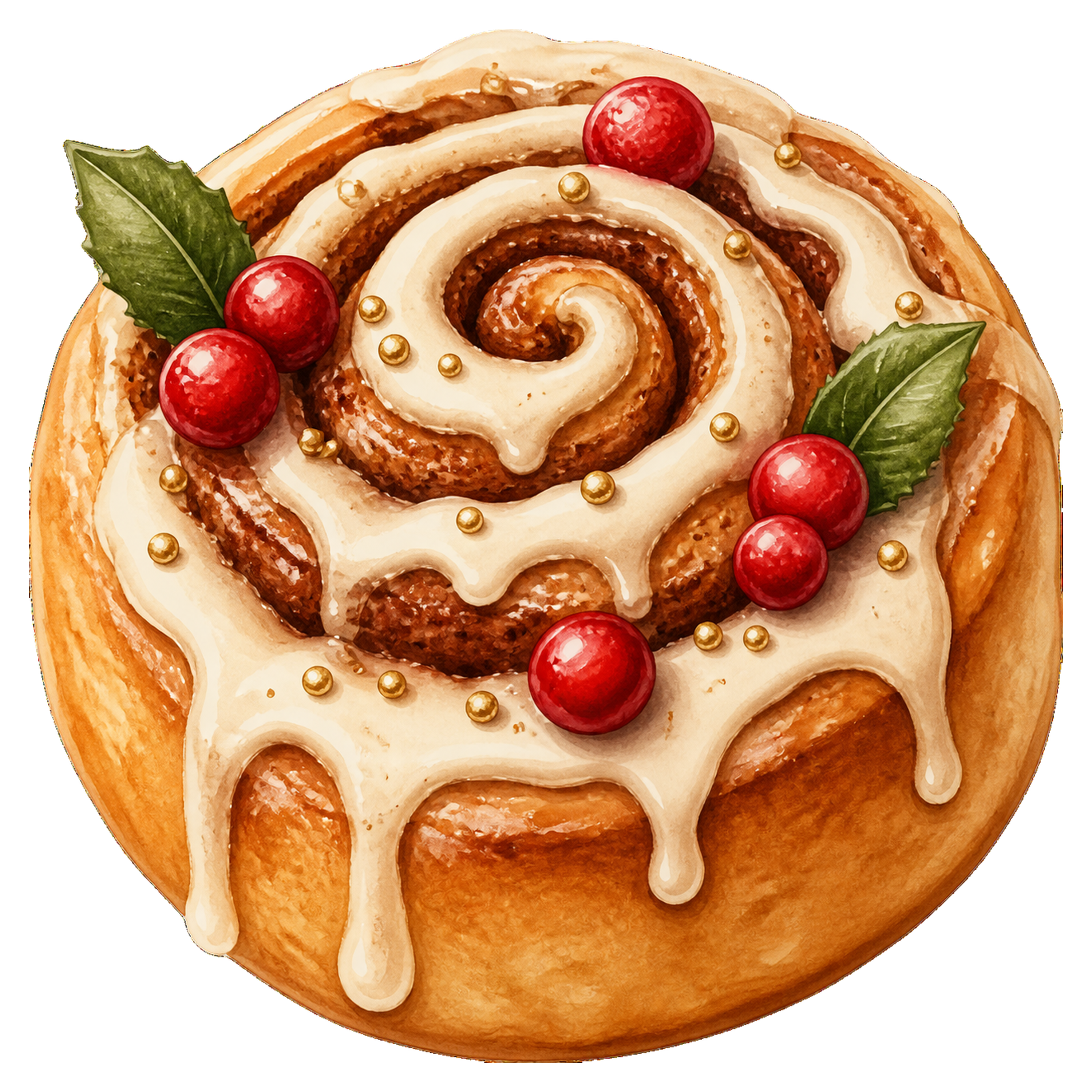 クリスマスシナモンロールのかわいいイラスト｜無料素材95604に写真・文字を入れる