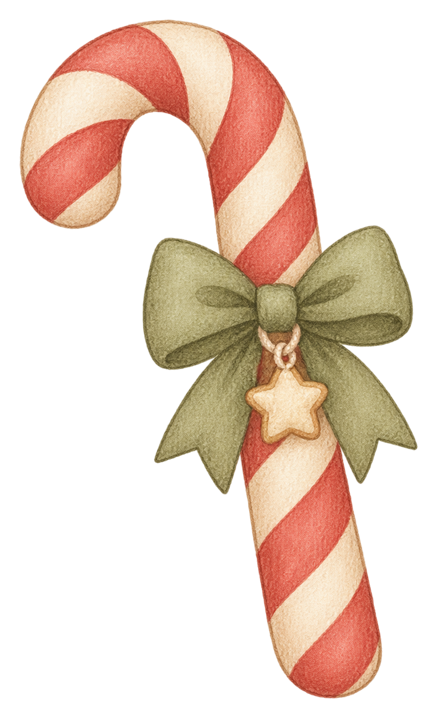 リボン付きキャンディケインのイラスト｜クリスマス無料素材95710に写真・文字を入れる