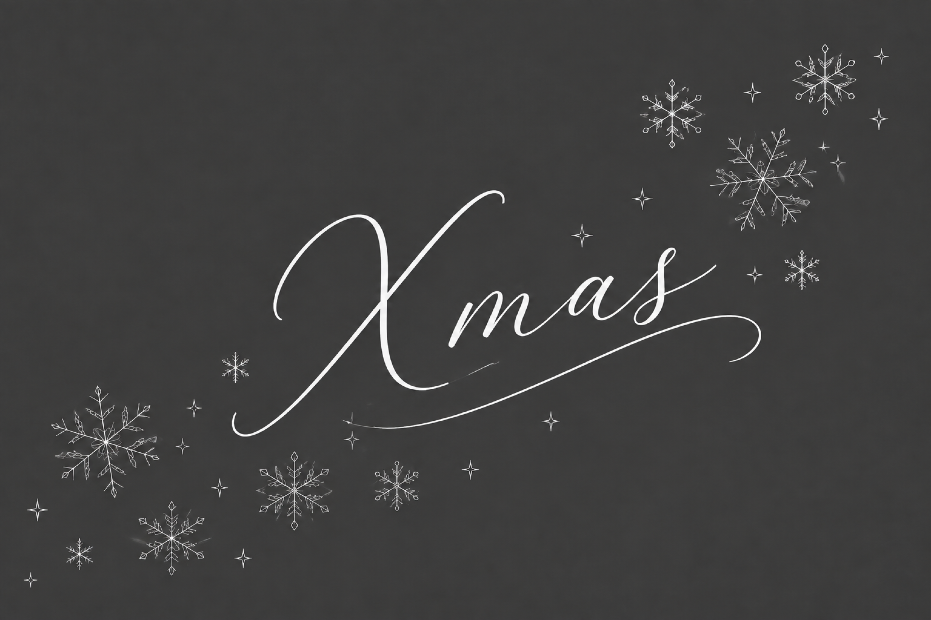 白線の雪の結晶と大きなXmasのメッセージカードイラスト96721に写真・文字を入れる