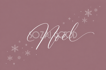 雪の結晶とNoëlのシンプルなクリスマスメッセージカードイラスト96743