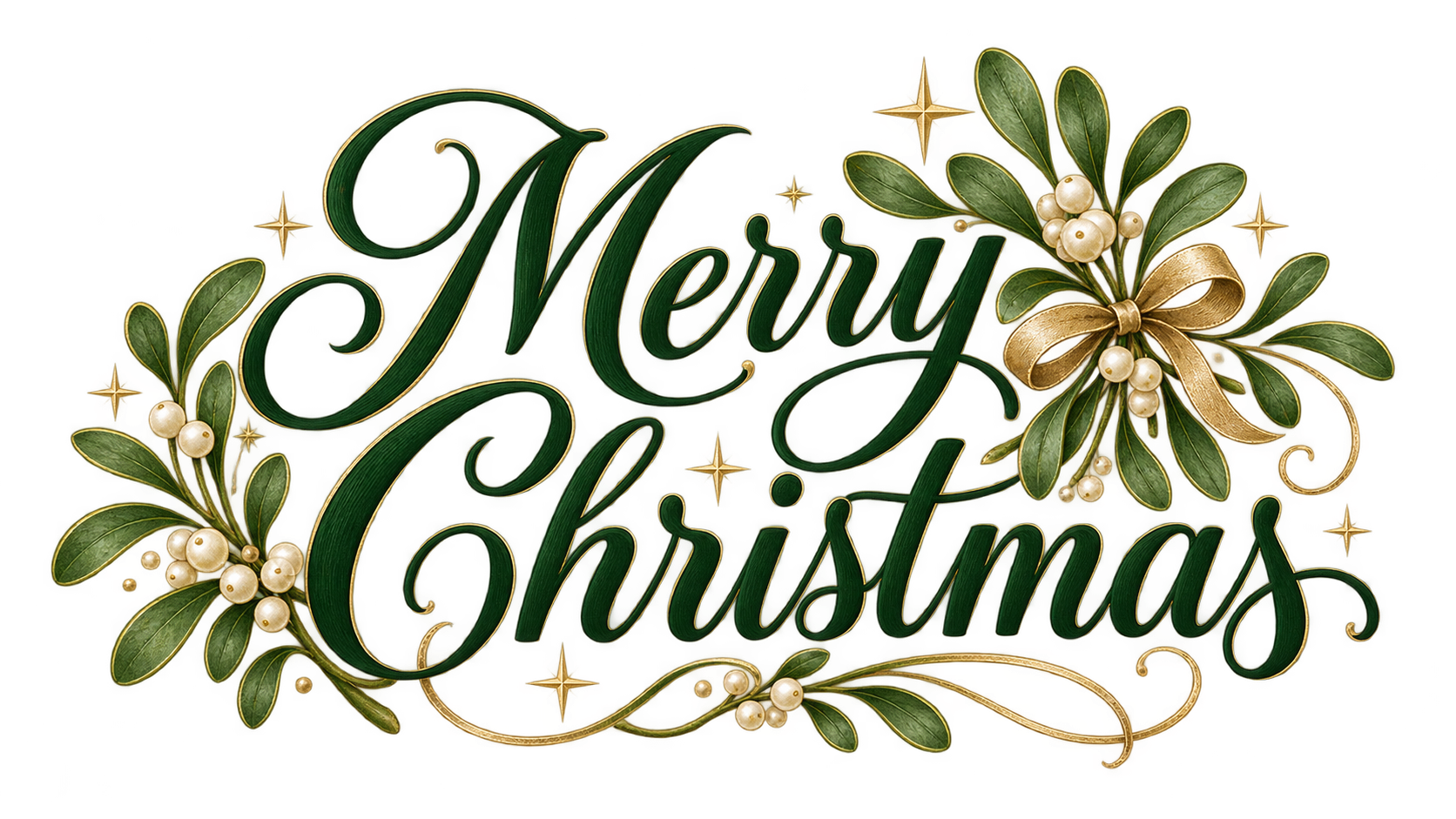 ヤドリギとMerry Christmasのおしゃれなロゴ・文字イラスト96882に写真・文字を入れる
