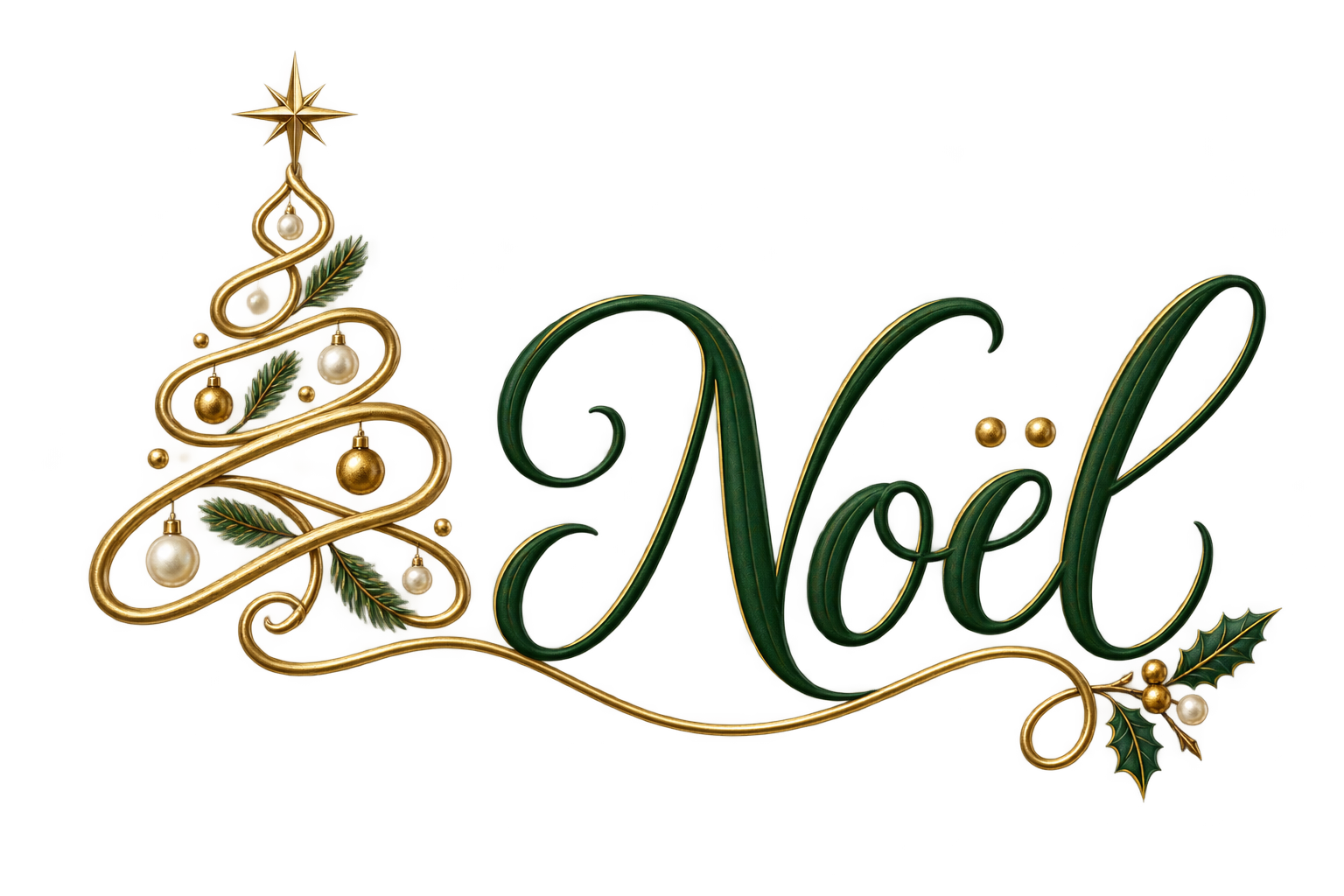 リボンツリーとNoëlのおしゃれなクリスマスロゴ・文字イラスト96889に写真・文字を入れる
