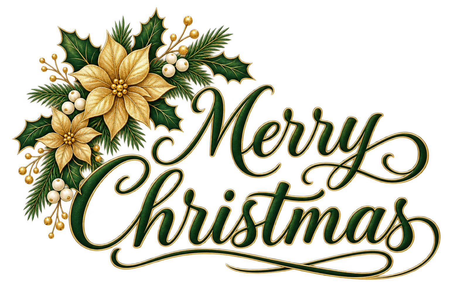 ポインセチアとMerry Christmasのおしゃれなロゴ・文字イラスト96892に写真・文字を入れる