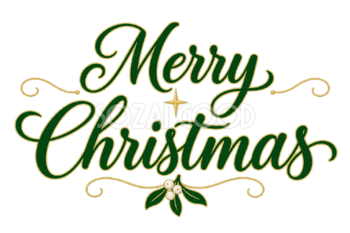 文字を主役にしたMerry Christmasのおしゃれなロゴイラスト96898