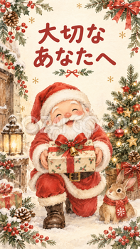 「大切なあなたへ」クリスマスカード｜そのまま送れる無料イラスト 97947