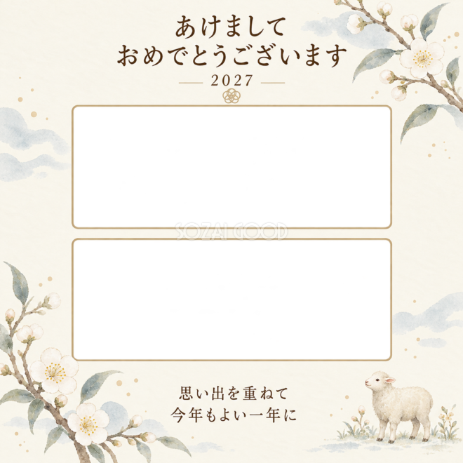 梅と上下の写真