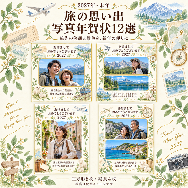 旅の思い出写真年賀状12選