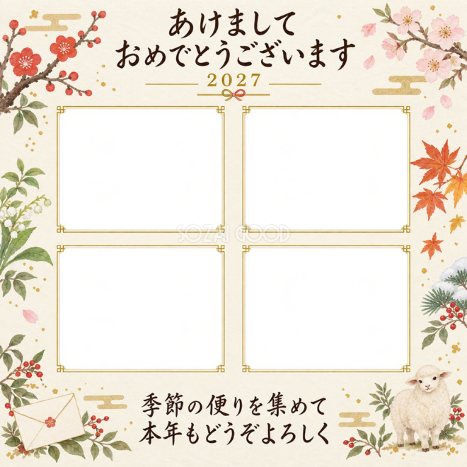 四季の絵はがき
