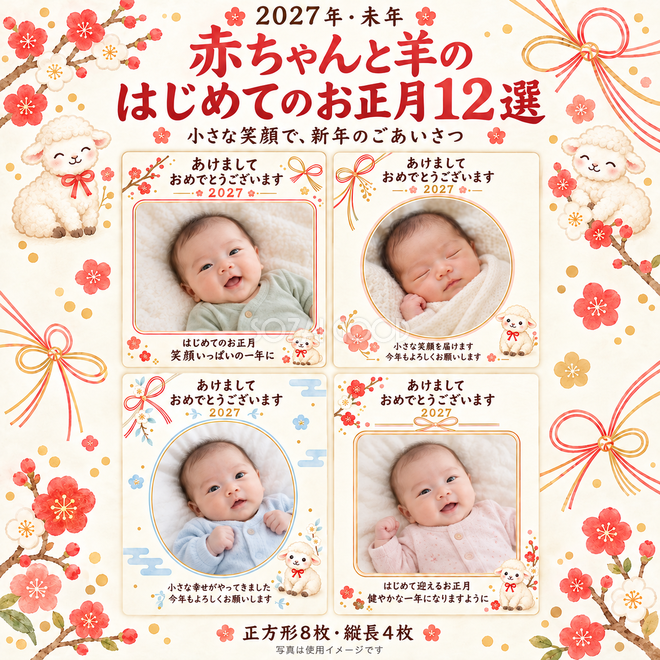 赤ちゃんと羊のお正月12選