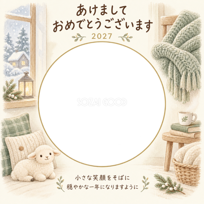 ふわふわクッションと羊