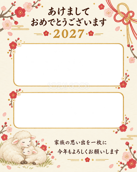縦長の二枚と水引 縦長の二枚と水引