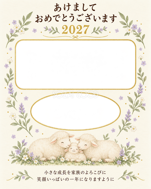 縦長の二枚と花の輪 縦長の二枚と花の輪