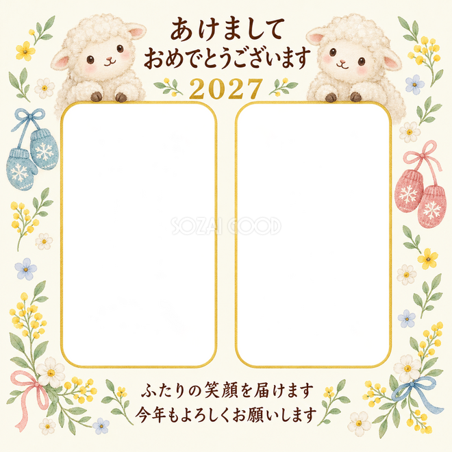 ふたつの手袋と小花