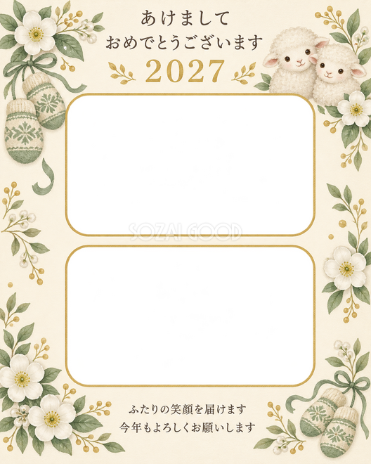 手袋と白い花