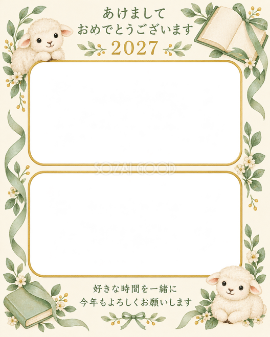 本と緑の結び目