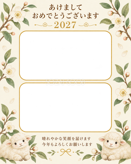 白梅と緑の葉