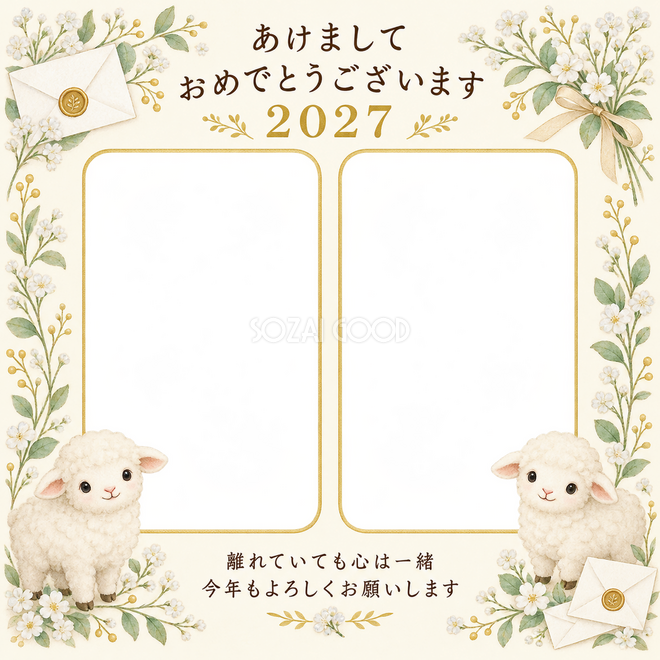 白い花と封筒