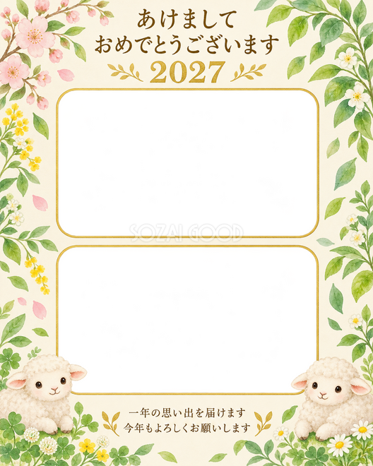 縦長の春と夏の葉