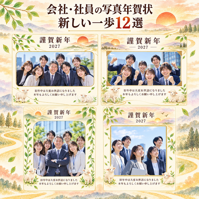 会社・社員の写真年賀状・新しい一歩12選 会社・社員の写真年賀状・新しい一歩12選