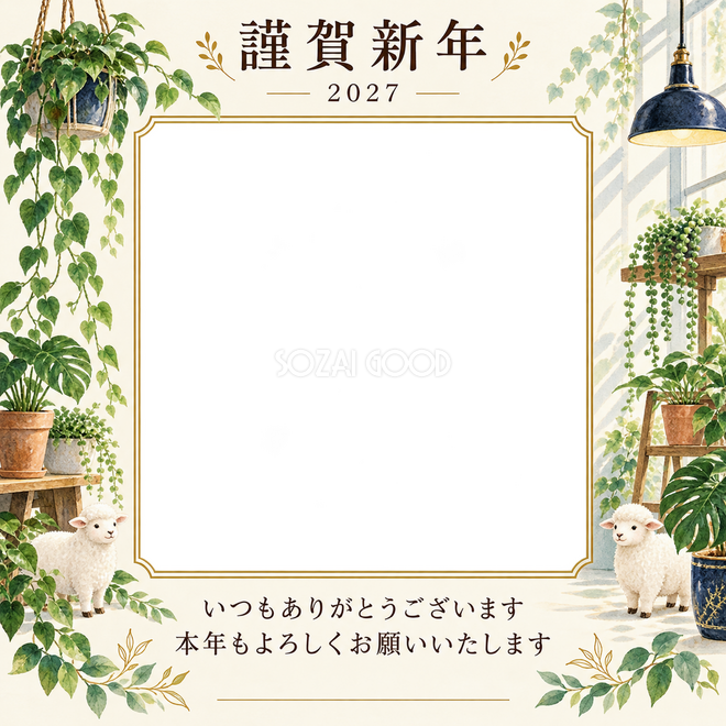 紺色の晴れやかさ・観葉植物