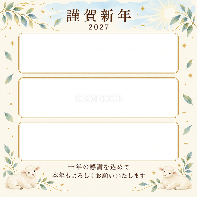水色の朝・細い金枠