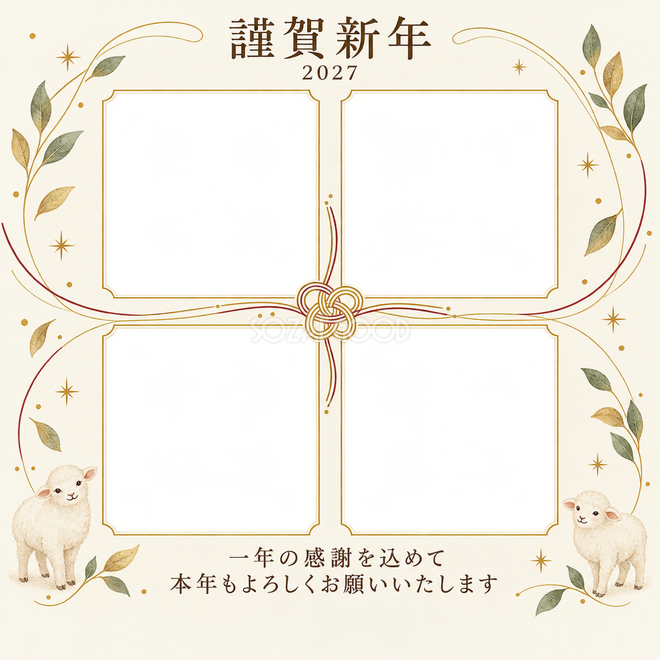祝う結び目・細い金枠 祝う結び目・細い金枠