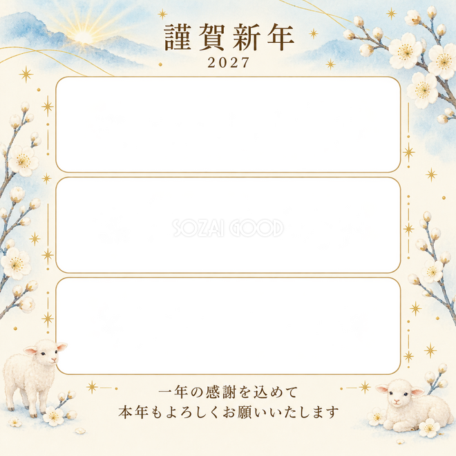 水色の朝・白梅