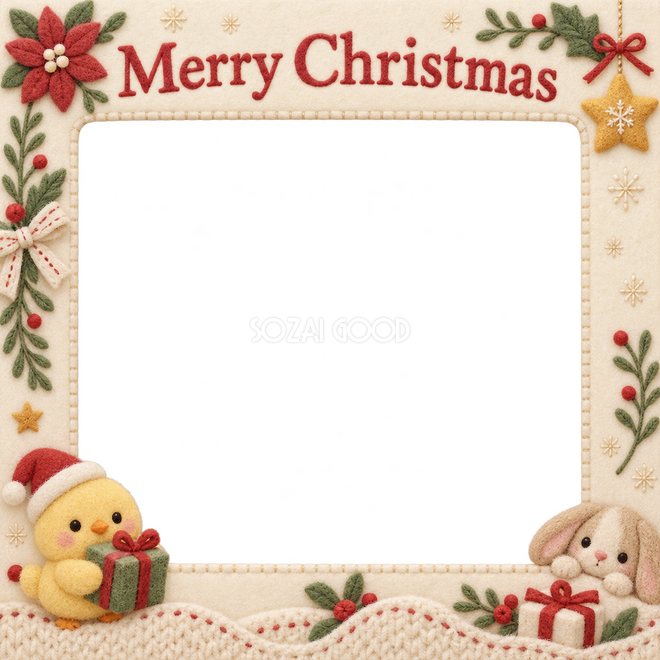 ひよこと贈り物のクリスマス枠 ひよこと贈り物のクリスマス枠