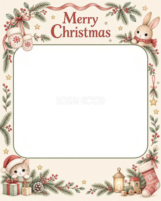 ミトンとくつしたのクリスマス枠 ミトンとくつしたのクリスマス枠