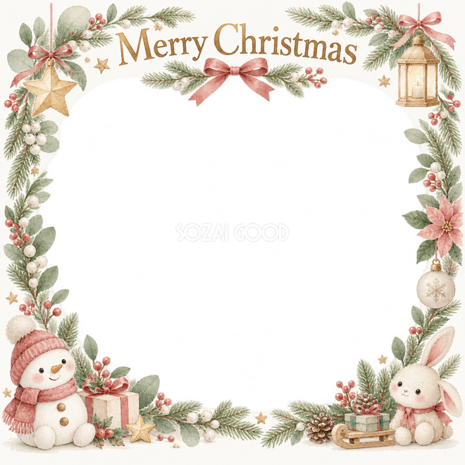 ゆきだるまのおもちゃのクリスマス枠 ゆきだるまのおもちゃのクリスマス枠