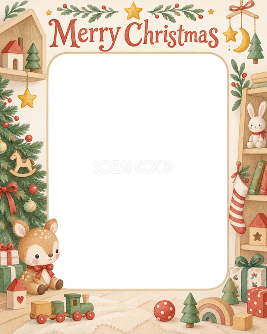 子鹿のぬいぐるみのクリスマス枠