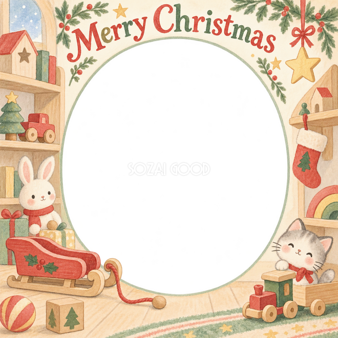 おもちゃのそりのクリスマス枠