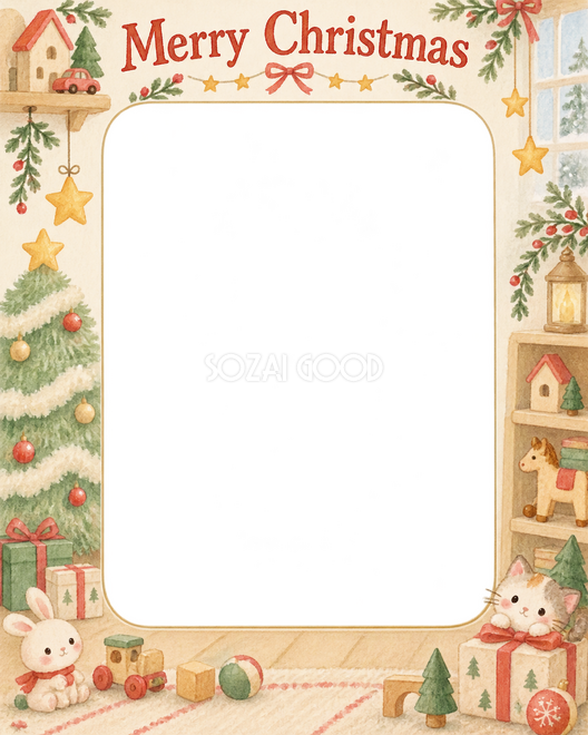 ふわふわのツリーのクリスマス枠
