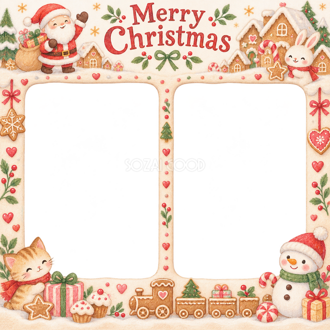 ゆきだるまのおもちゃのクリスマス枠