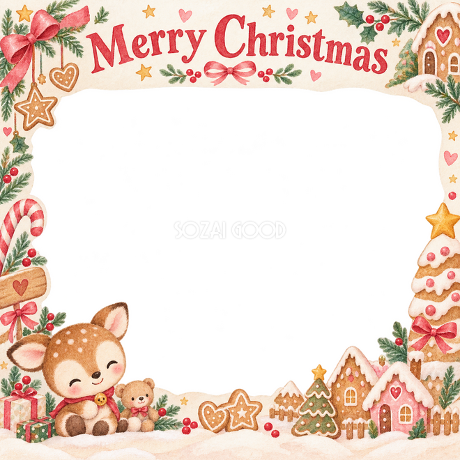 子鹿のぬいぐるみのクリスマス枠