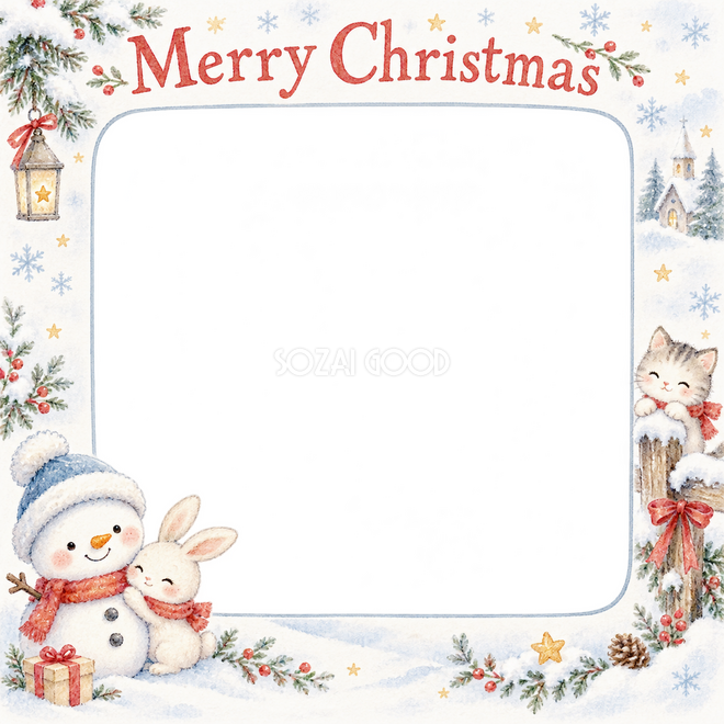 ゆきだるまのおもちゃのクリスマス枠