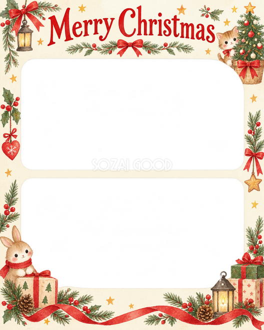 小さなクリスマスツリーのクリスマス枠