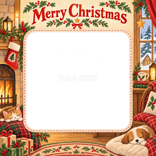 暖かな窓辺のクリスマス枠 暖かな窓辺のクリスマス枠