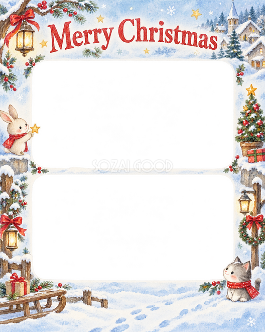 小さなクリスマスツリーのクリスマス枠