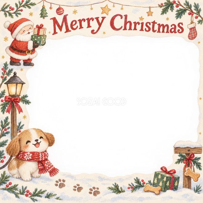 お散歩のマフラーのクリスマス枠 お散歩のマフラーのクリスマス枠