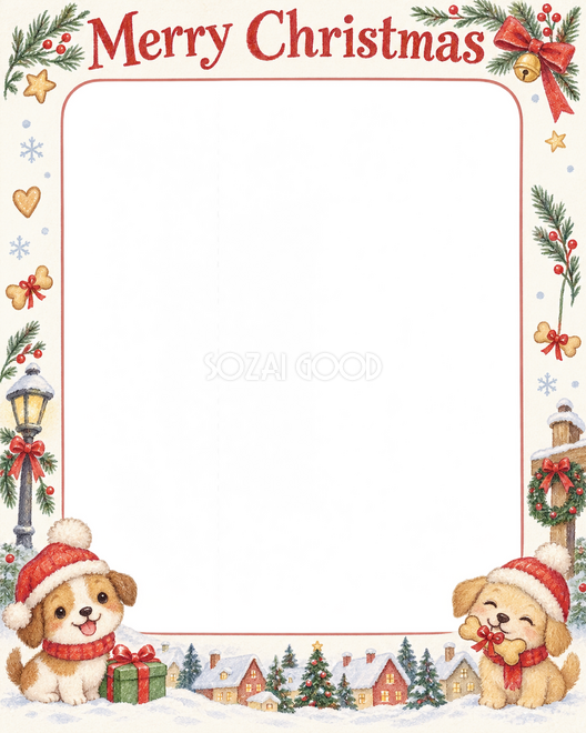 お揃いの帽子のクリスマス枠 お揃いの帽子のクリスマス枠