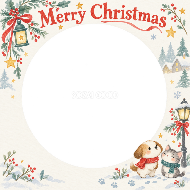 お散歩のマフラーのクリスマス枠 お散歩のマフラーのクリスマス枠