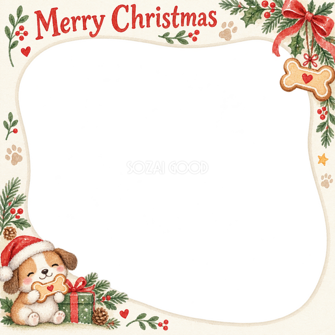 骨形クッキーのクリスマス枠