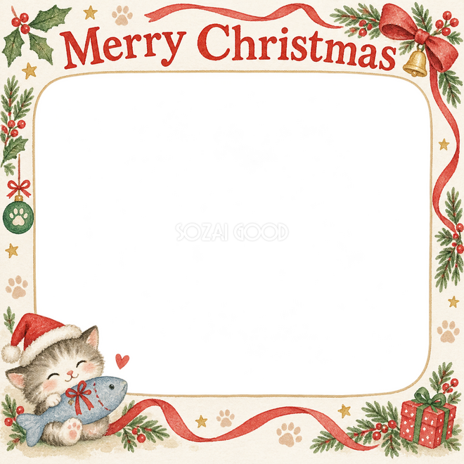魚形のおもちゃのクリスマス枠