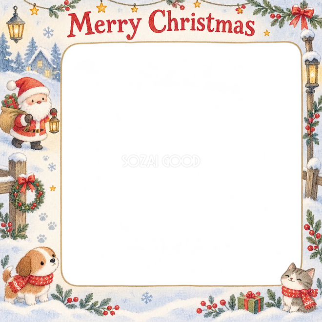 お散歩のマフラーのクリスマス枠