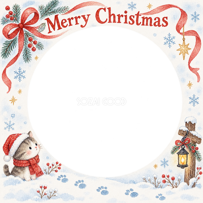 雪の足あとのクリスマス枠