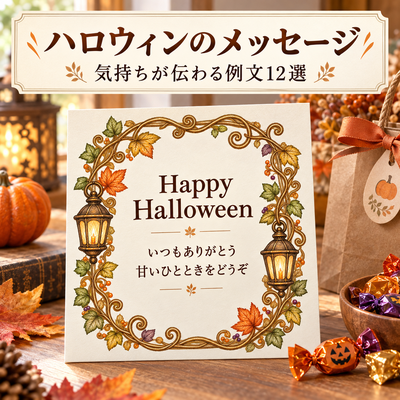 ハロウィンのメッセージ例文12選｜お菓子・友だち・お礼に添える短い言葉