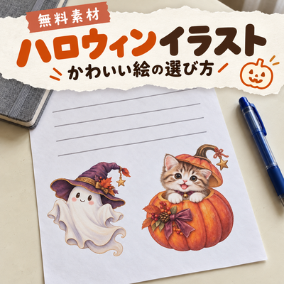 ハロウィンの無料イラスト、どれを選ぶ？｜かわいいかぼちゃ・おばけの使い方